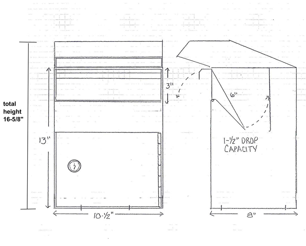 Large Outdoor Secure Payment Locking Dimensions