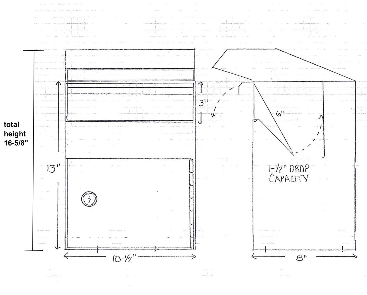 Large Outdoor Secure Payment Locking Dimensions