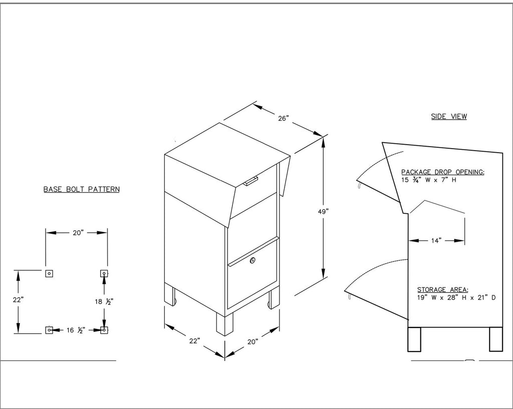 Large package drop dimensions
