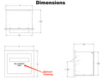 Through the Wall Stainless Steel Payment Dimensions