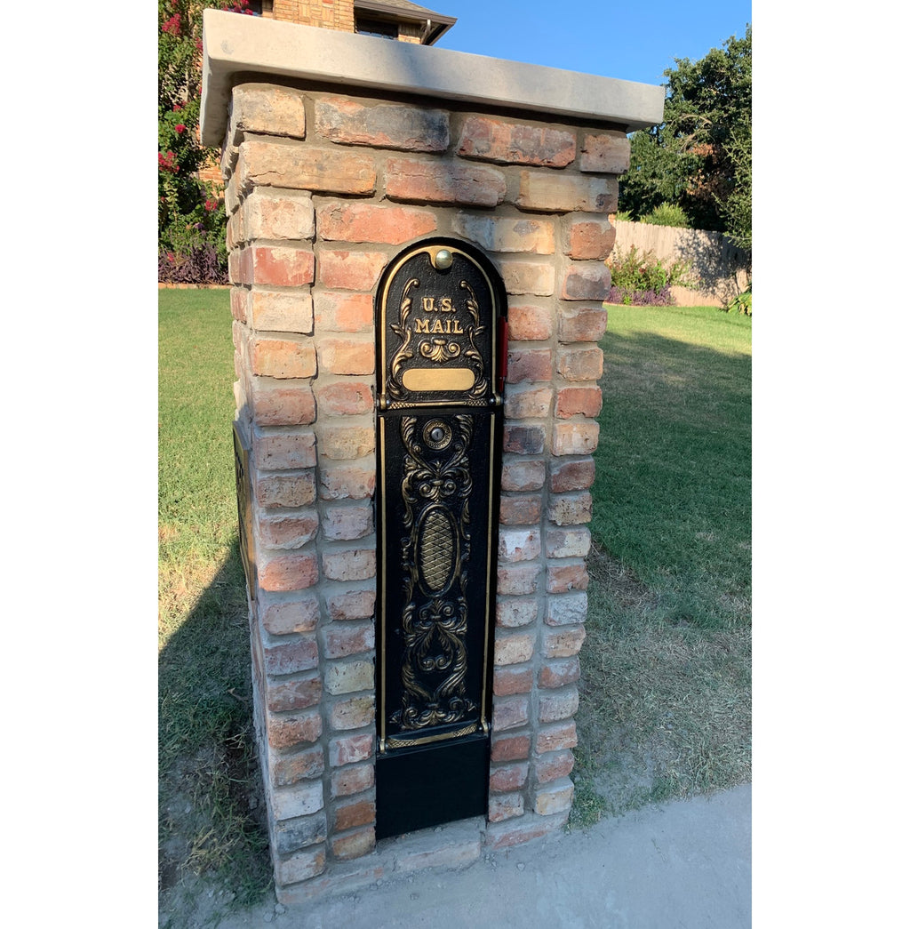 Brick Column Decorative Locking Package Mailbox