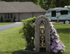 Decorative Locking Package Mailbox in front of house