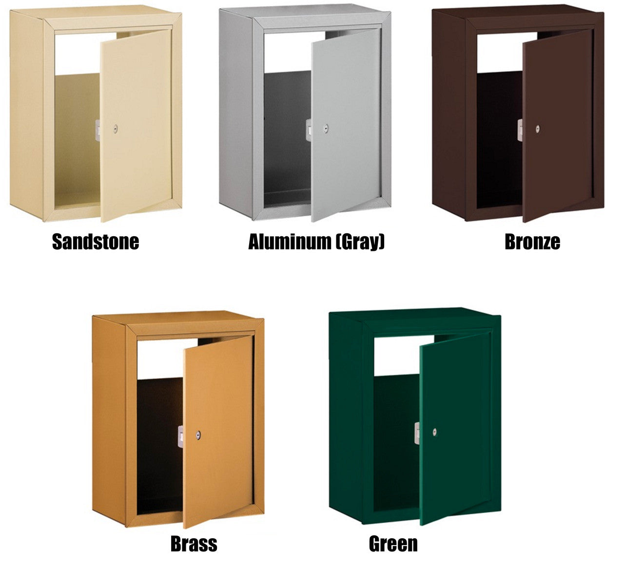 Mail Drop Slot Receptacle color options