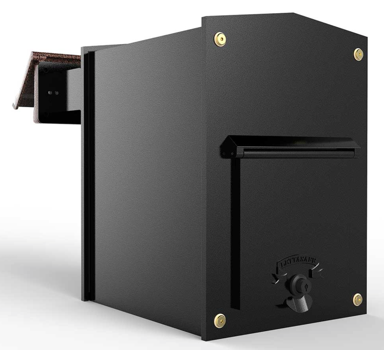Through Wall Mail Drop Slot with Optional Receptacle l receptacle rear view