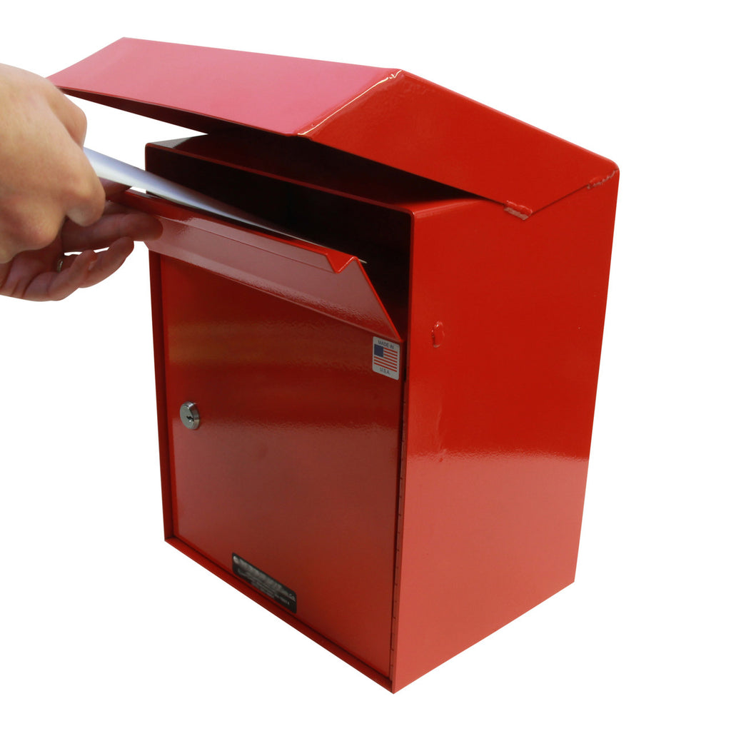 Large Outdoor Secure Payment Locking Drop Box dropping envelopes