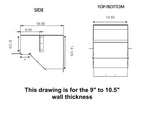 Through Wall Parcel Drop Slot S4955 Dimensions