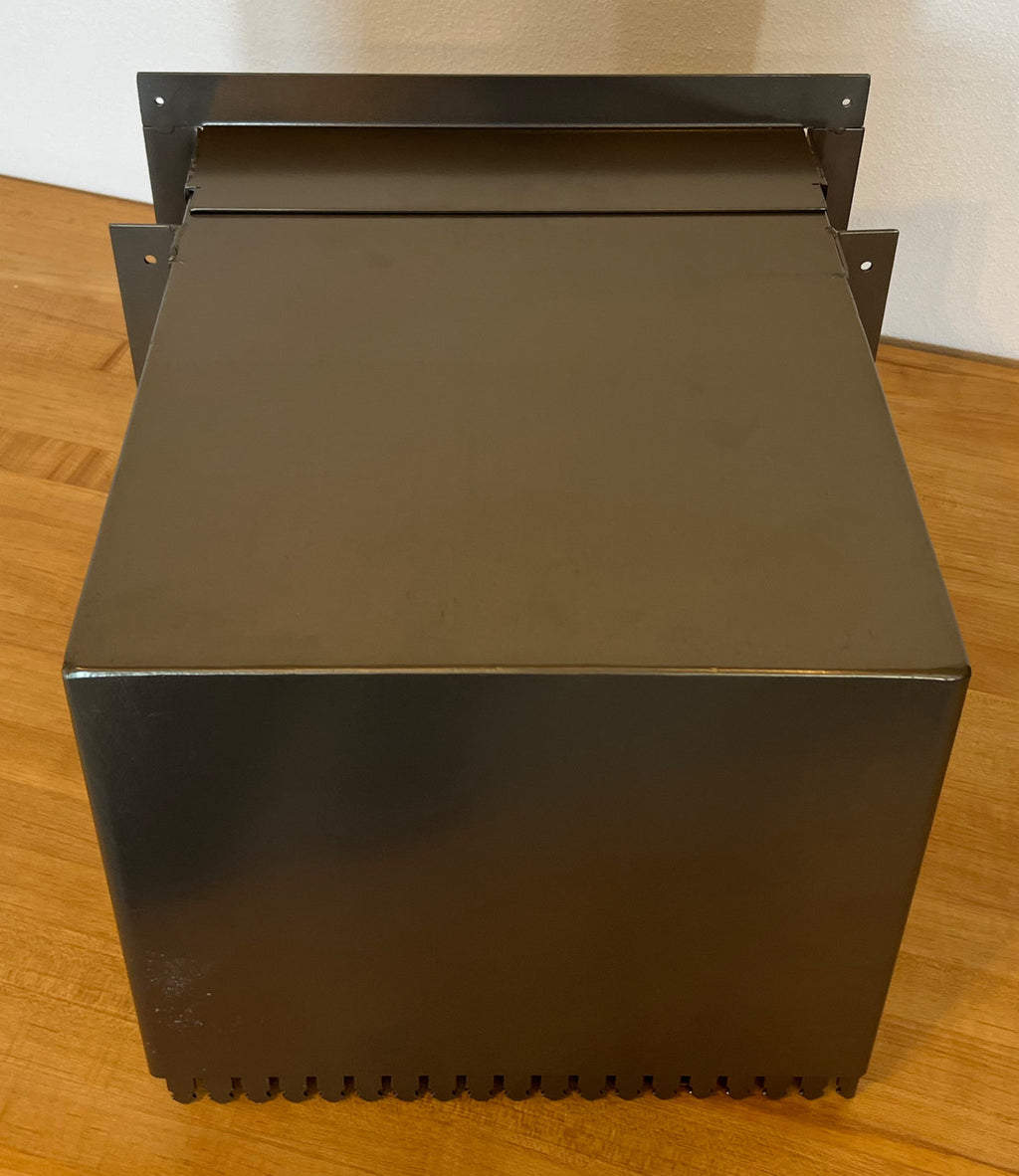 Back view Through Wall Parcel Drop Slot 