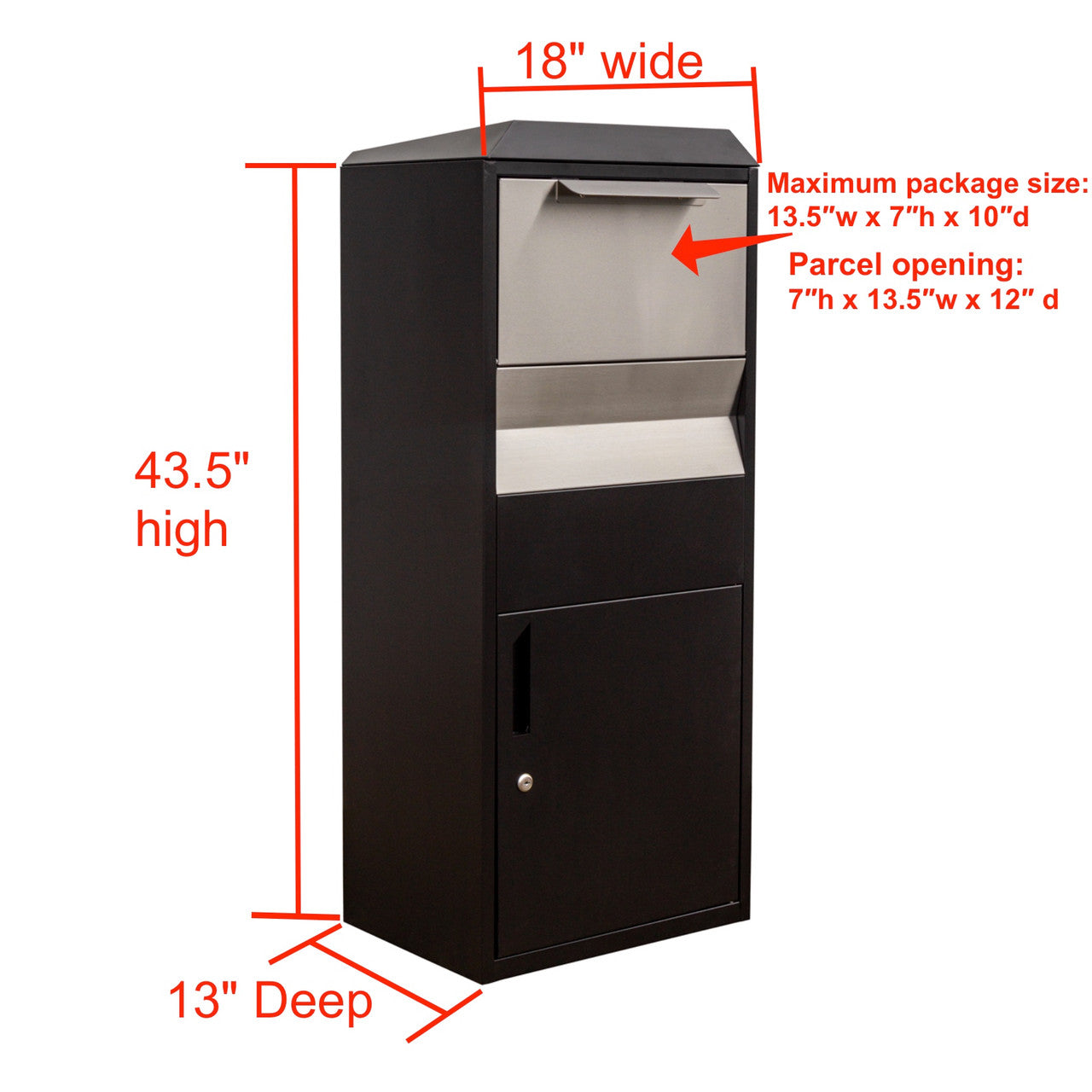 Extra Large Free Standing Parcel Drop Box