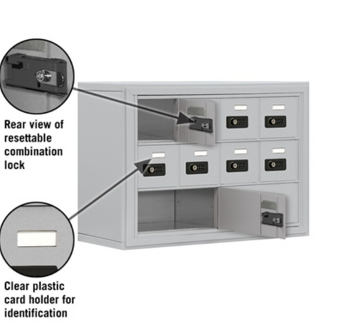 10 Door Cell Phone Locker with Combination Locks