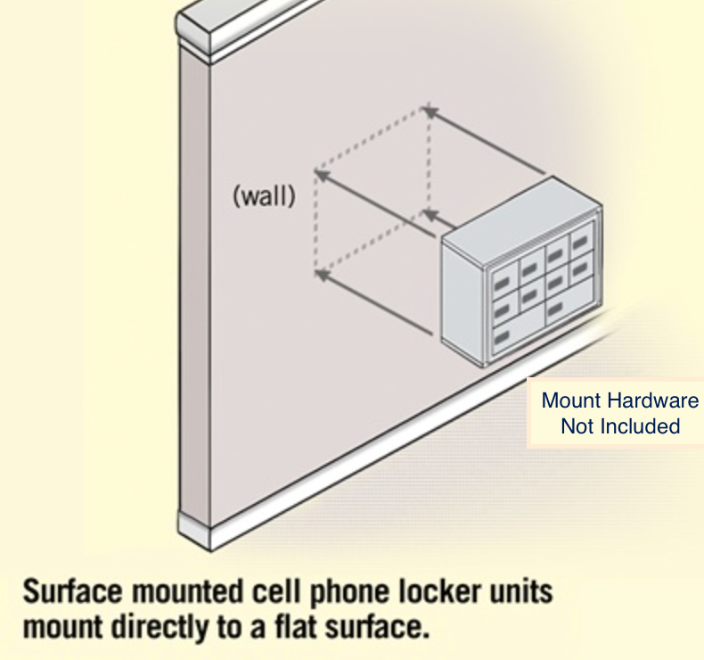 10 Door Cell Phone Locker with Combination Locks