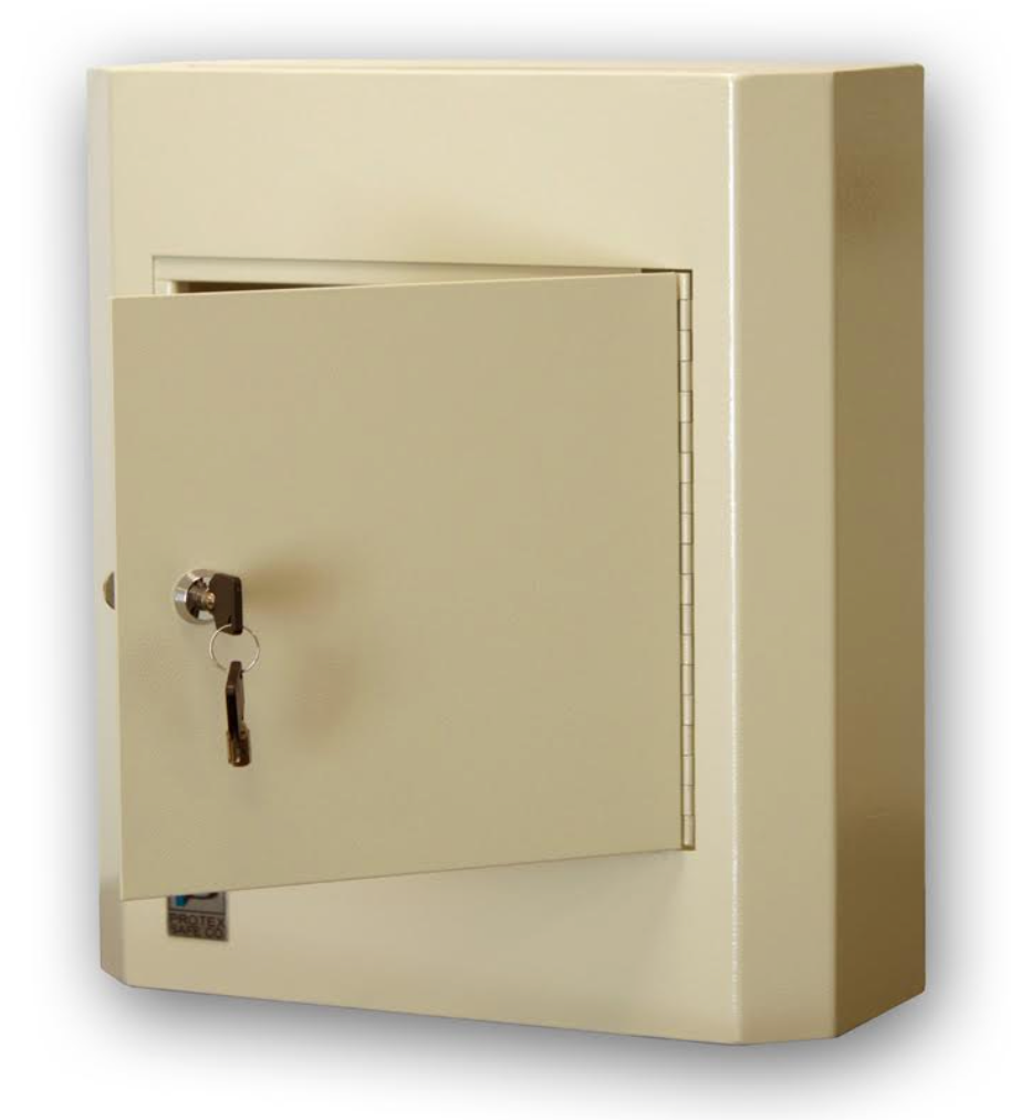 Wall Mounted Envelope Drop Box with drop door open
