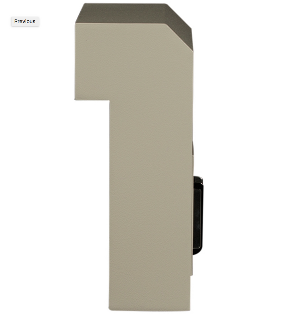Side view showing optional electronic lock