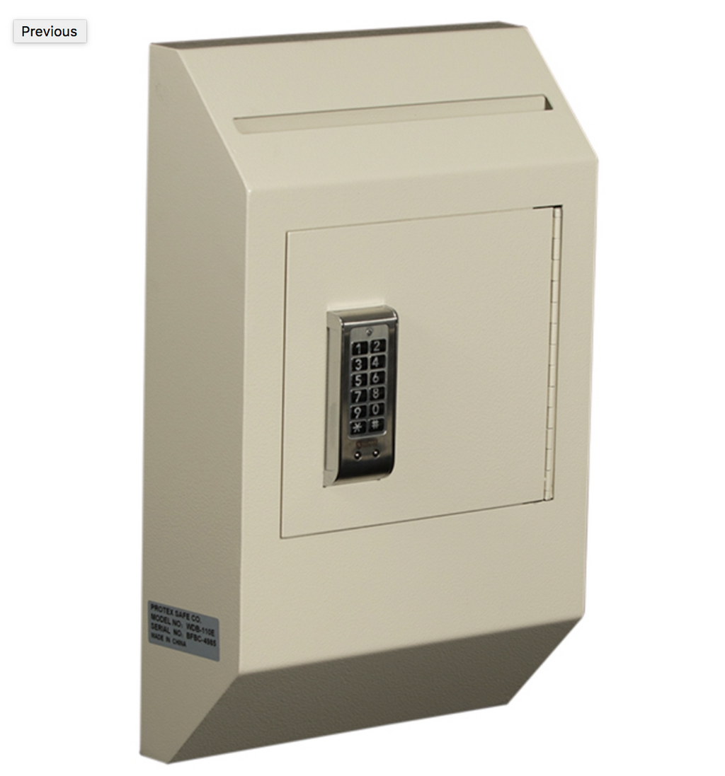 Locking Wall Mounted Payment Drop Box