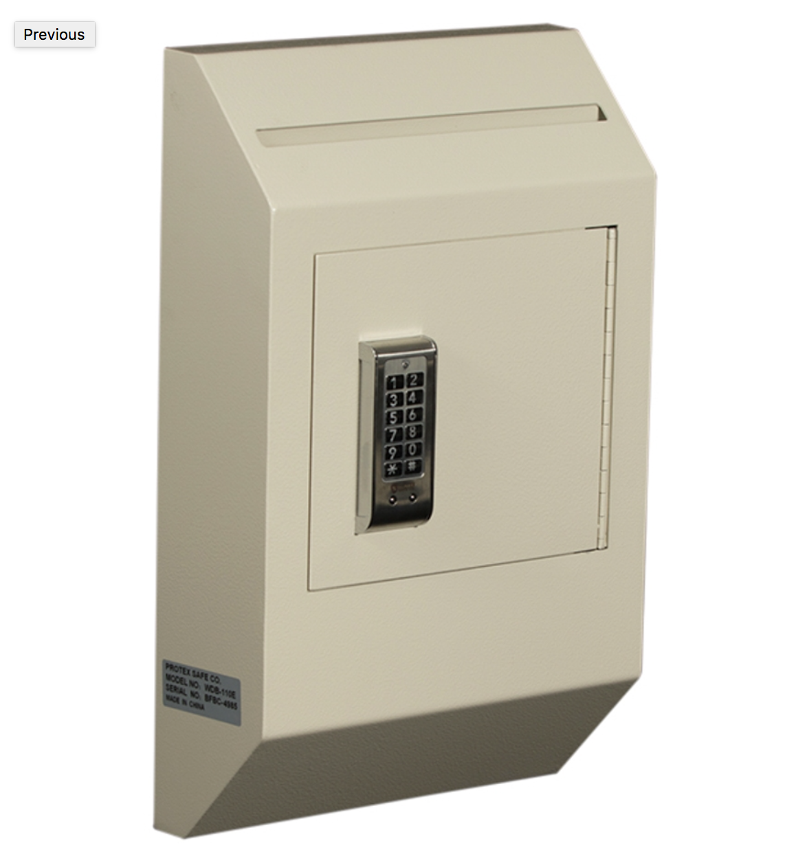 Locking Wall Mounted Payment Drop Box