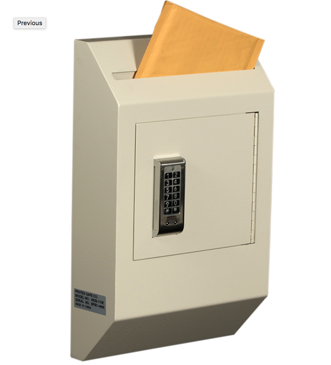 Locking Wall Mounted Payment Drop Box
