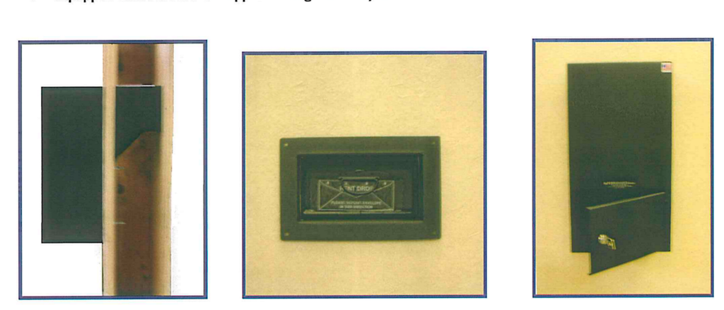Showing installation and wall cut out of drop box installed PVNDPRO903