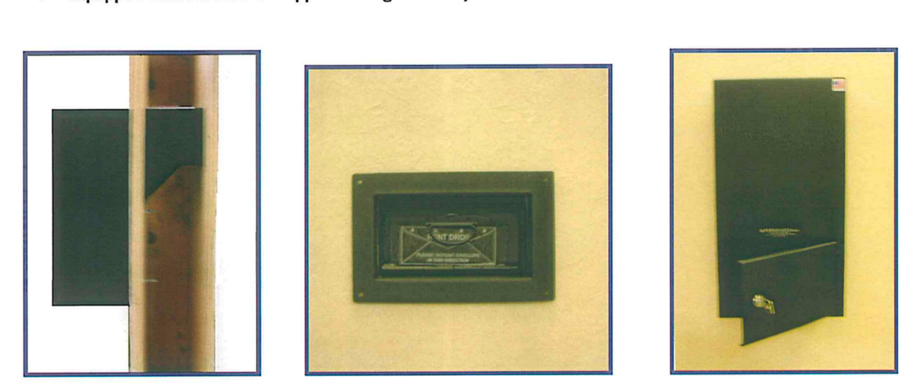 Showing installation and wall cut out of drop box installed PVNDPRO903