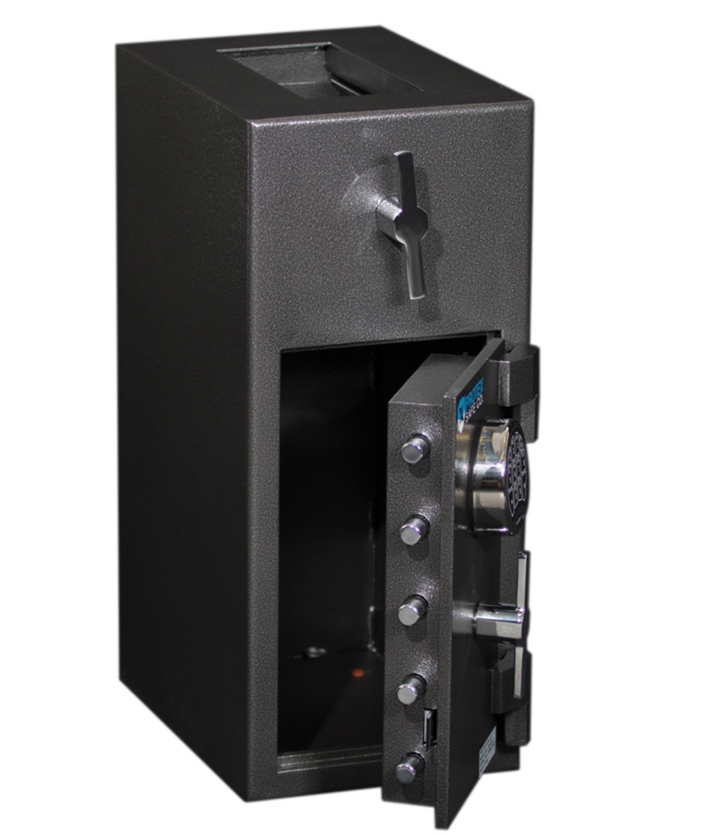 Large Rotary Hopper Bank Bag Depository Drop Safe (PSRD2410) opened