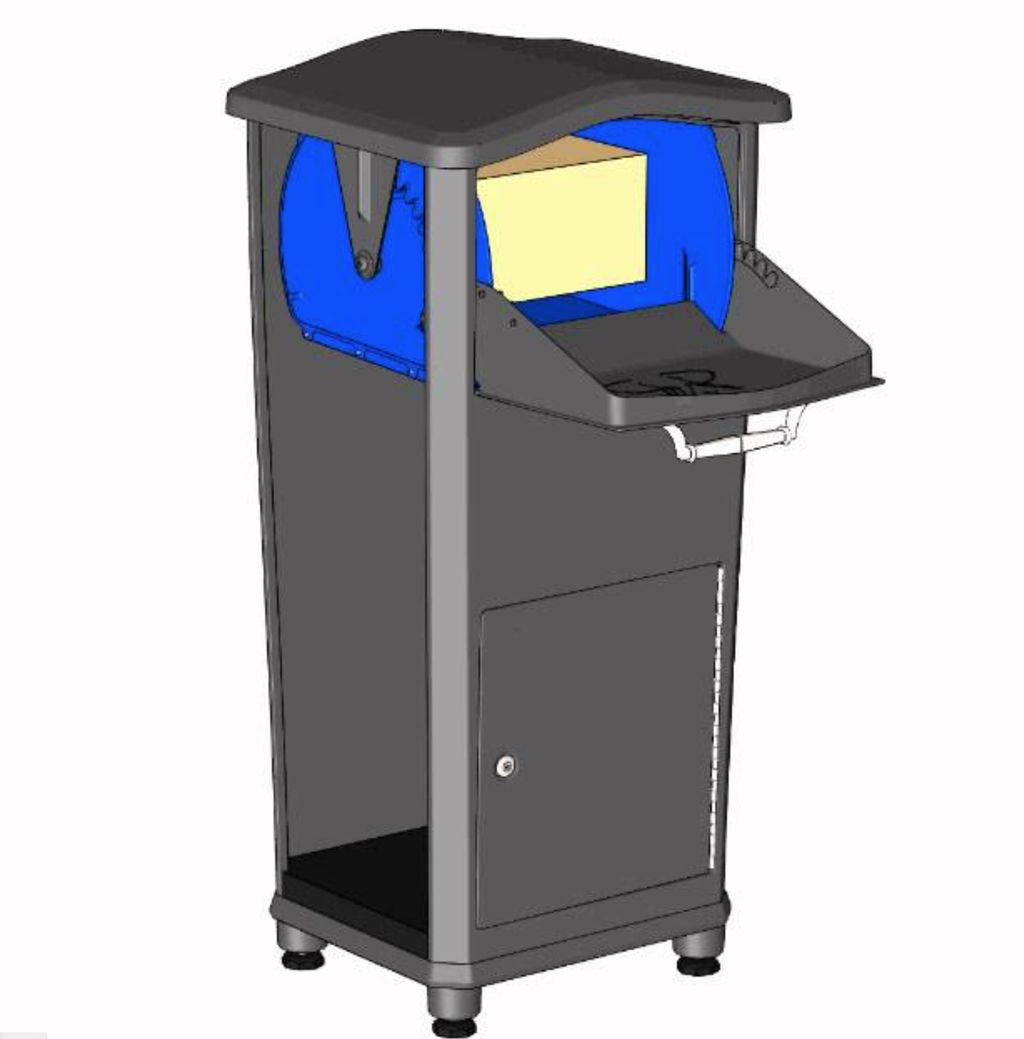 Cut out showing inside view Large Parcel Drop Box for Packages and Large Envelopes 