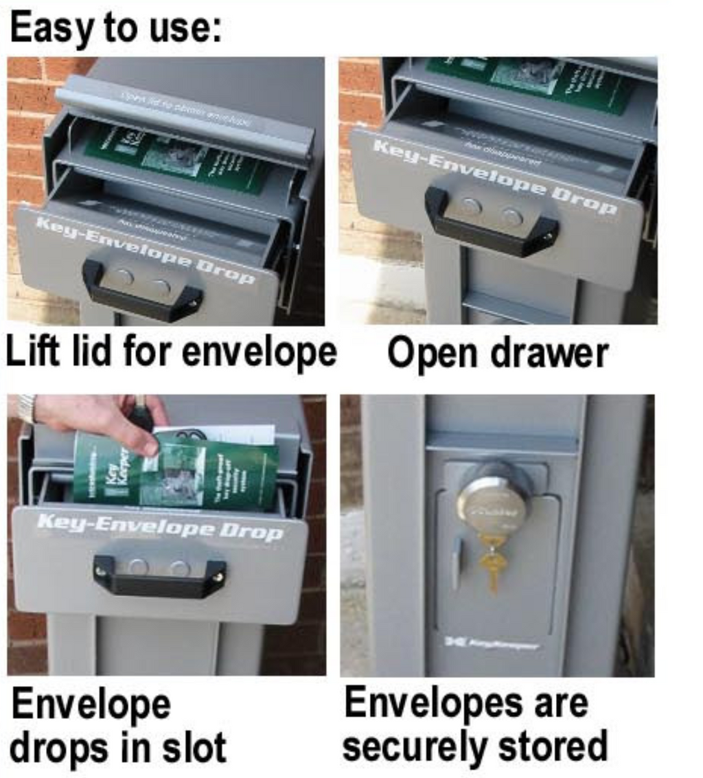Free Standing High Security Key or Payment Drop Box easy to use