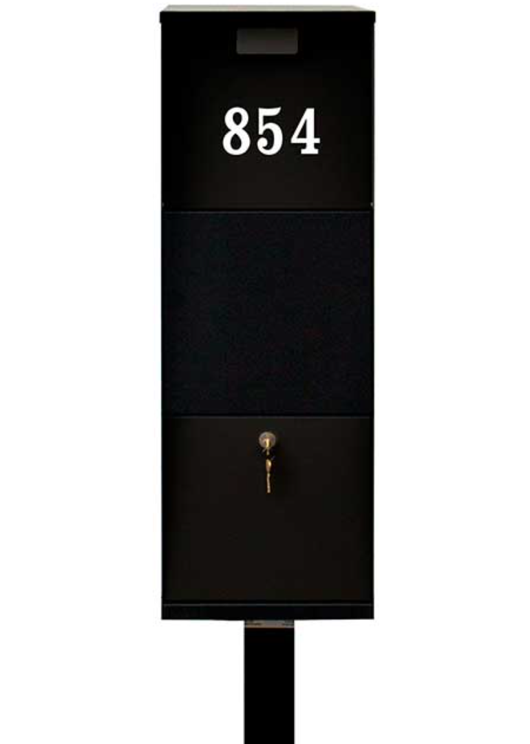 Extra Large Curbside Vacationeer Mailbox single line vinyl address numbers