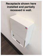 PVNDPRO903 receptacle shown installed recessed in wall
