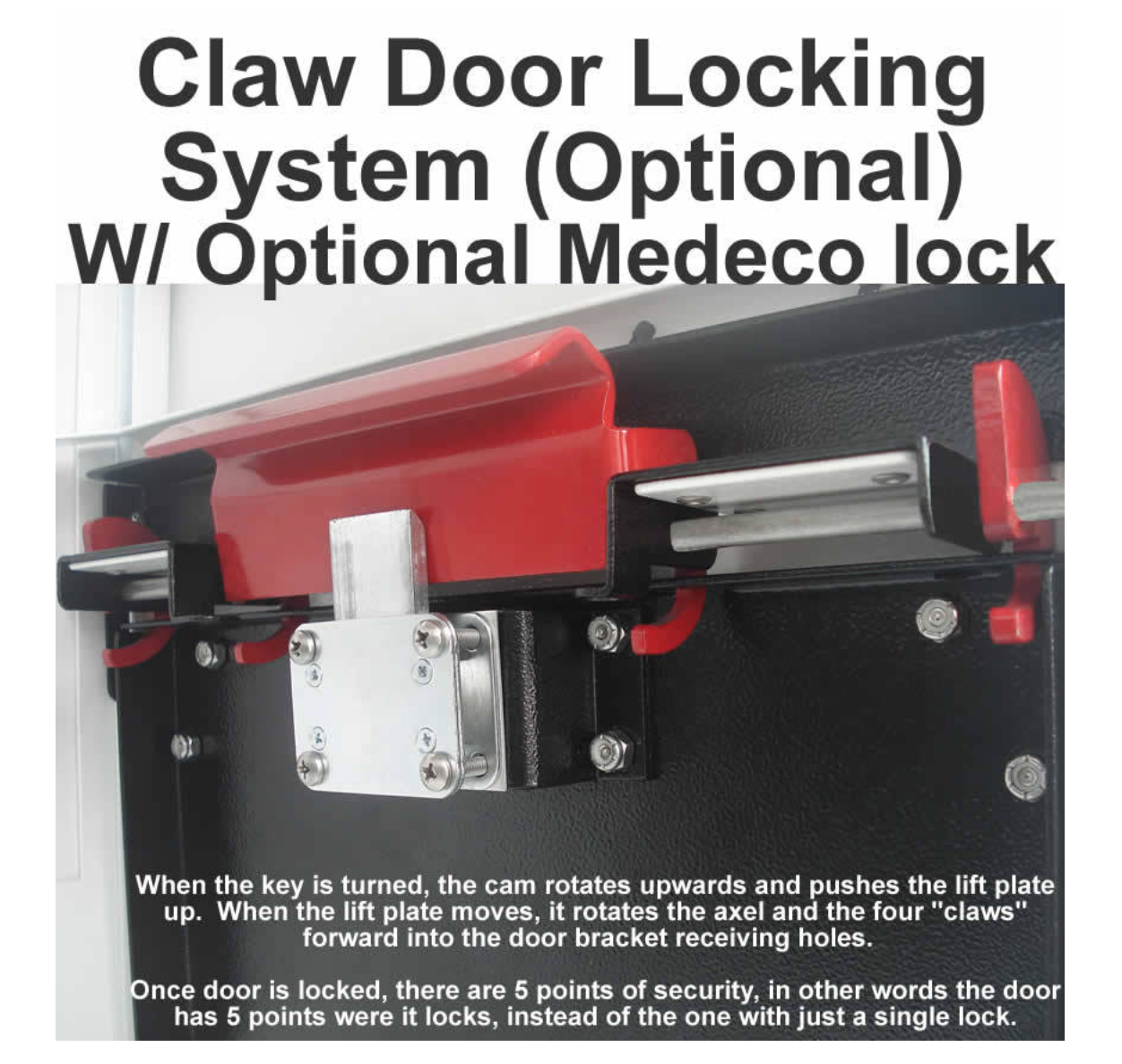 Extra Large Wall Mounted Locking Dropbox  Claw Medeco Lock Option