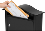 Locking Wall Mount Mailbox putting mail in