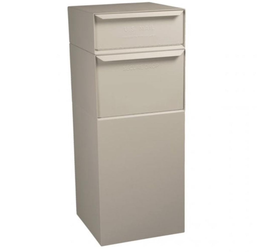 Sand Extra Large Mailbox for Packages with Separate US Mail Receptacle 