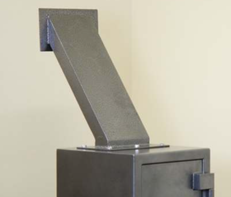 Envelope Drop Through Wall with Electronic Keypad Access with chute shown