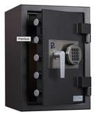 Envelope Drop Through Wall with Electronic Keypad Access with door open