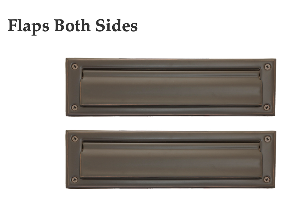 Door Mail Slot exterior door has spring, interior does not
