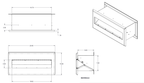 Stainless Steel Through Wall Interior Drop Slot Dimensions