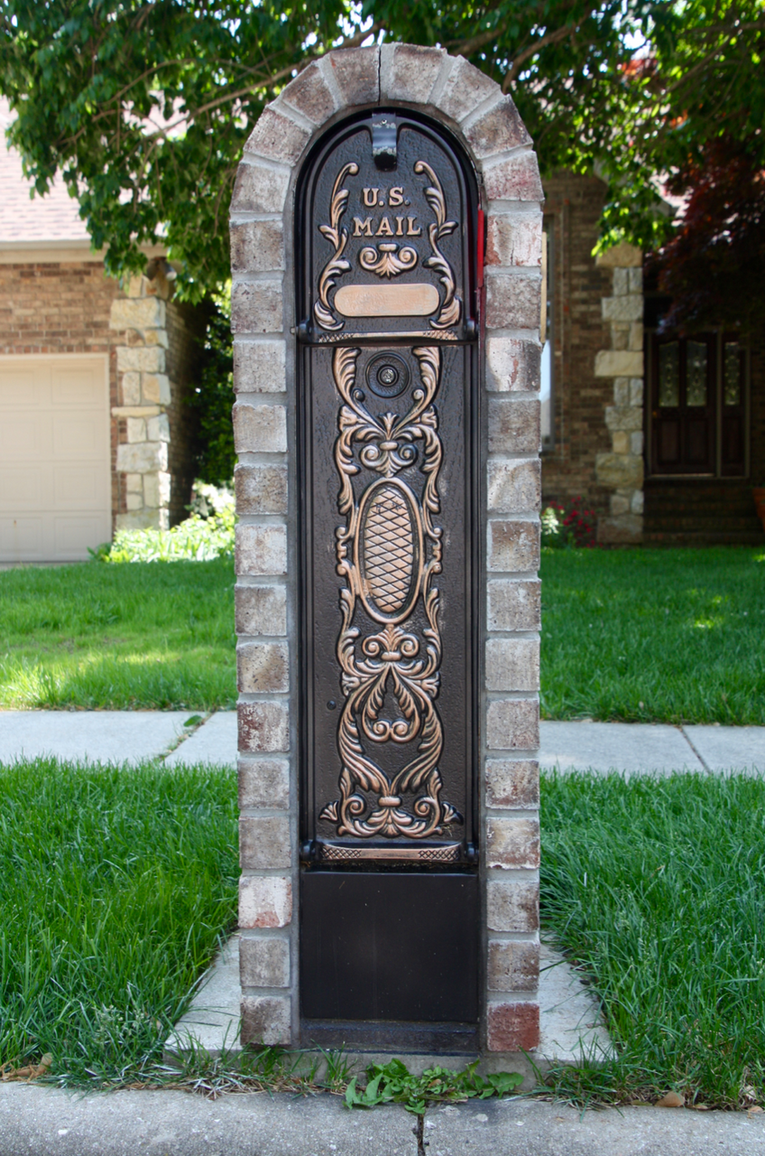 Decorative Locking Package Mailbox for brick columns
