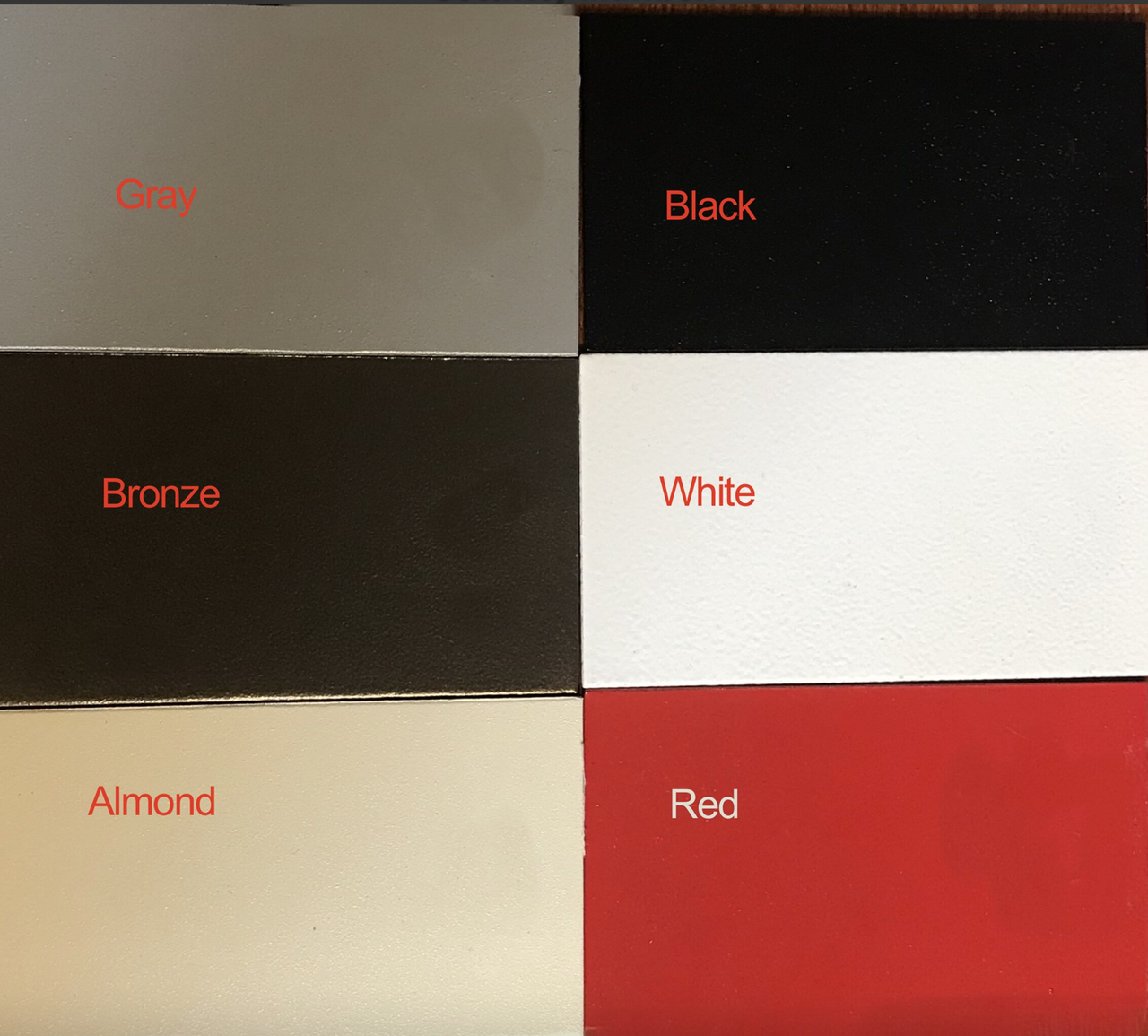 Large Through Wall Mail Drop Slot color options