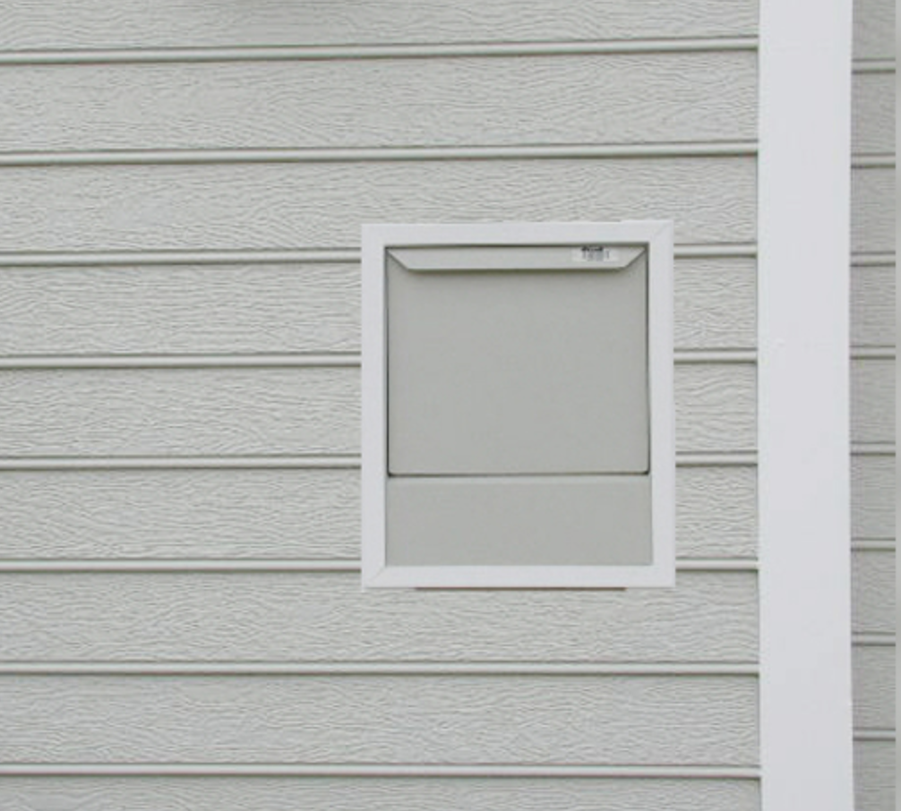 Through Wall Package Drop installed