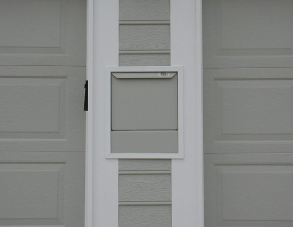 Through Wall Package Drop shown installed in wall