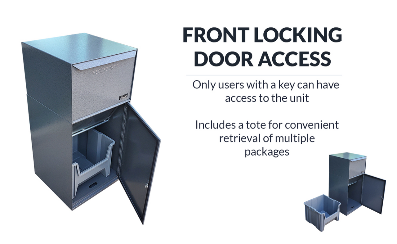 Large Package Secure Free Standing Dropbox with bin