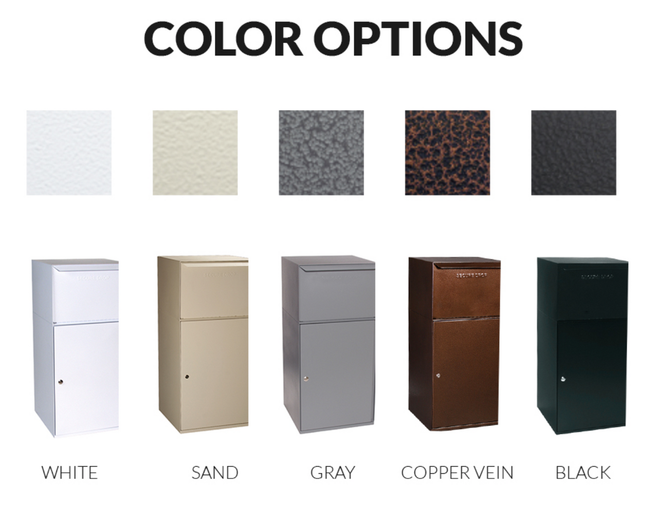Large Package Secure Free Standing Dropbox color options