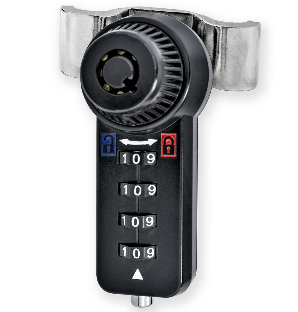 Optional 4 digit combination lock w/ key
