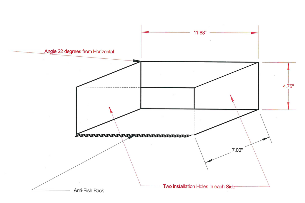 Mail Drop Slot Sleeve extension dimensions