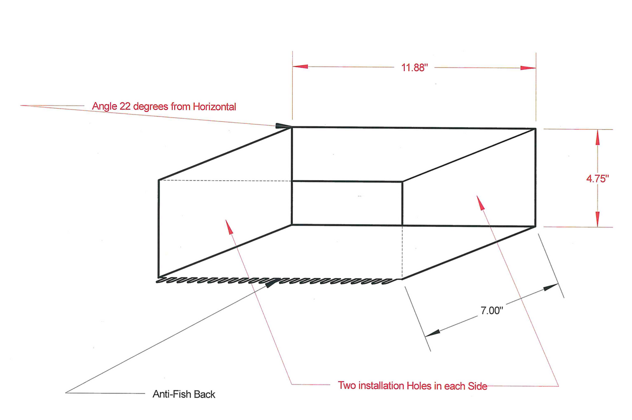 Mail Drop Slot Sleeve extension dimensions