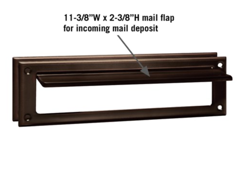 Large Mail Slot for Doors open