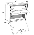 Wall Mounted Locking Mailbox dimensions