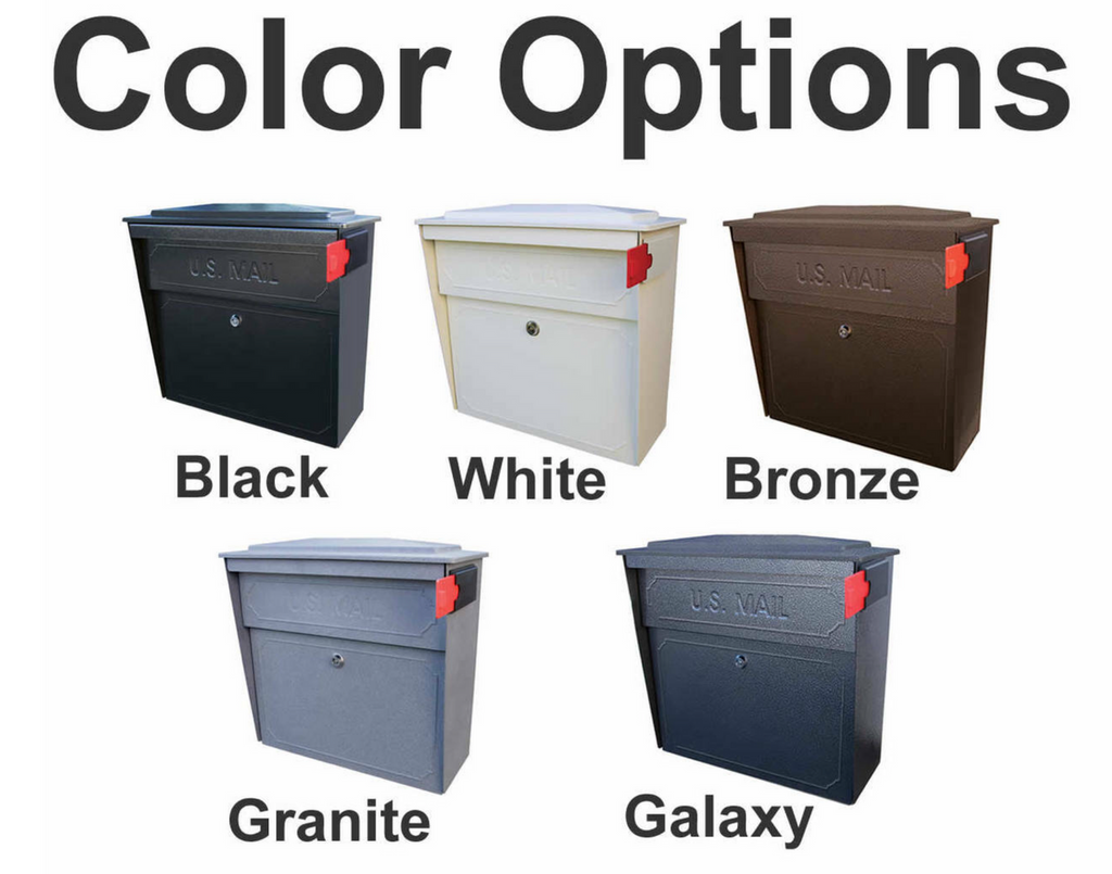 Wall Mounted Locking Mailbox color options
