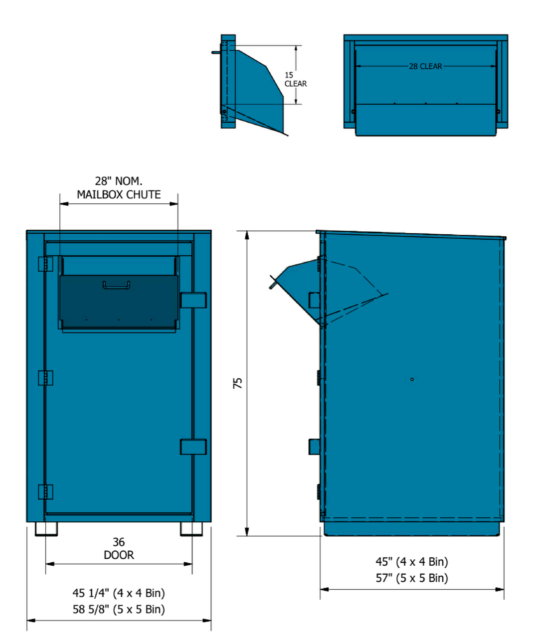 Large Collection Bin dimensions