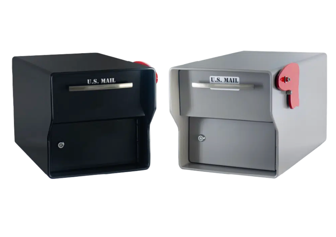 Quarter Inch Steel Locking Mailbox Color Black or Gray