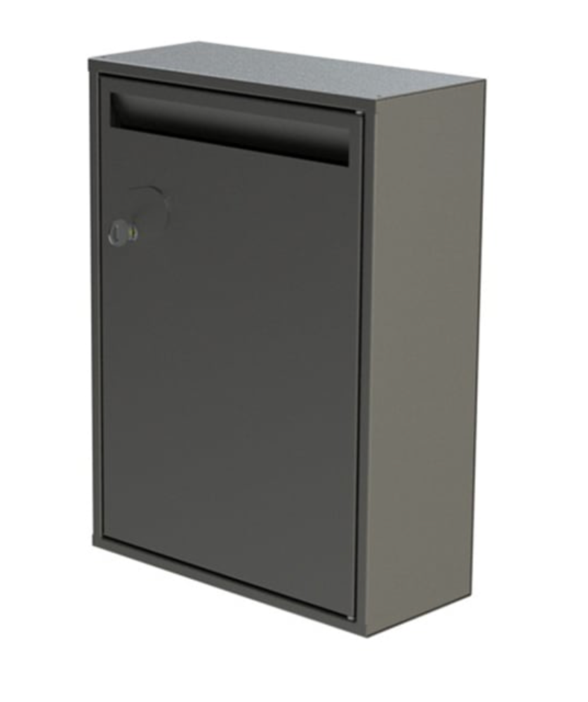 Fire rated payment wall mounted locking dropbox