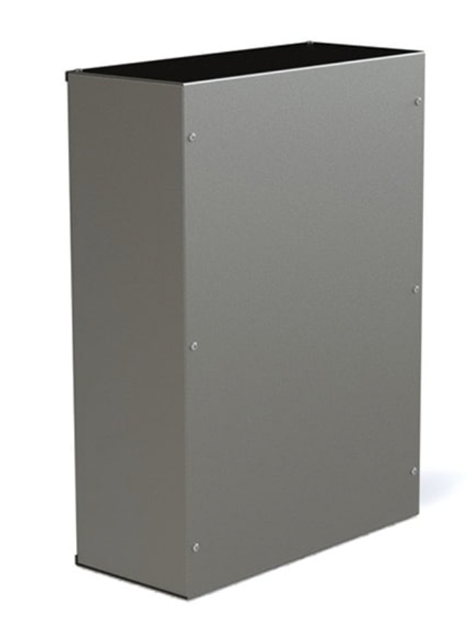 Rear view Fire rated payment wall mounted locking dropbox
