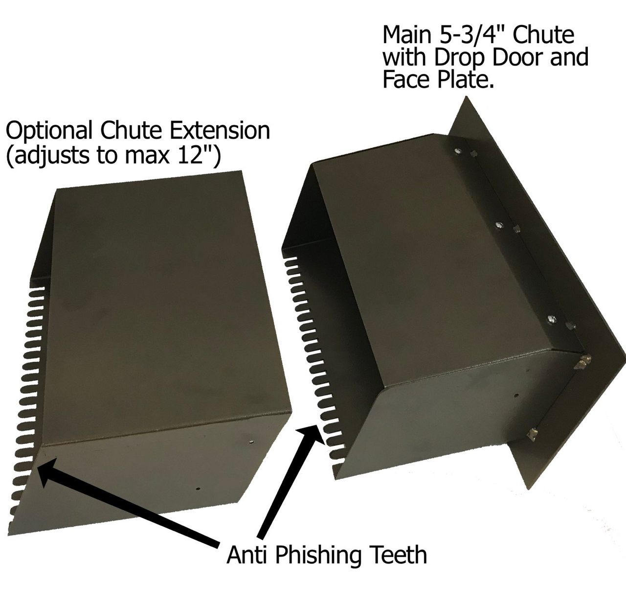 Through Wall Invoice Drop Slot with Rain Guard, Extension & Receptacle (TARGET)